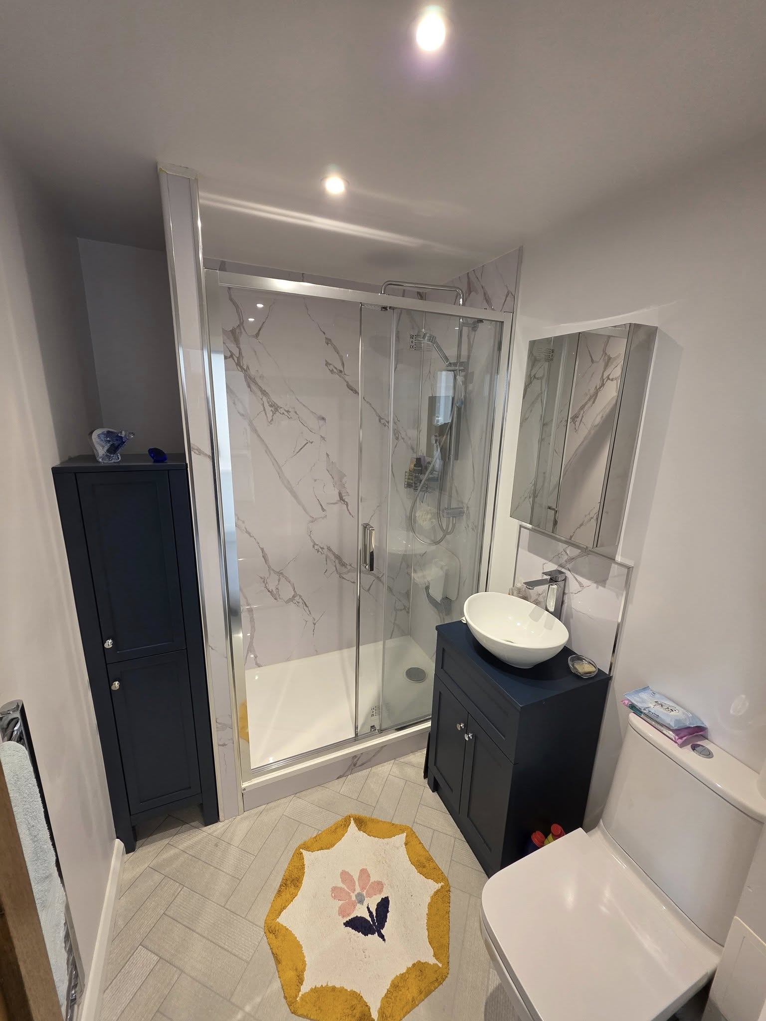 Finished bathroom in a Chelmsford double garage conversion